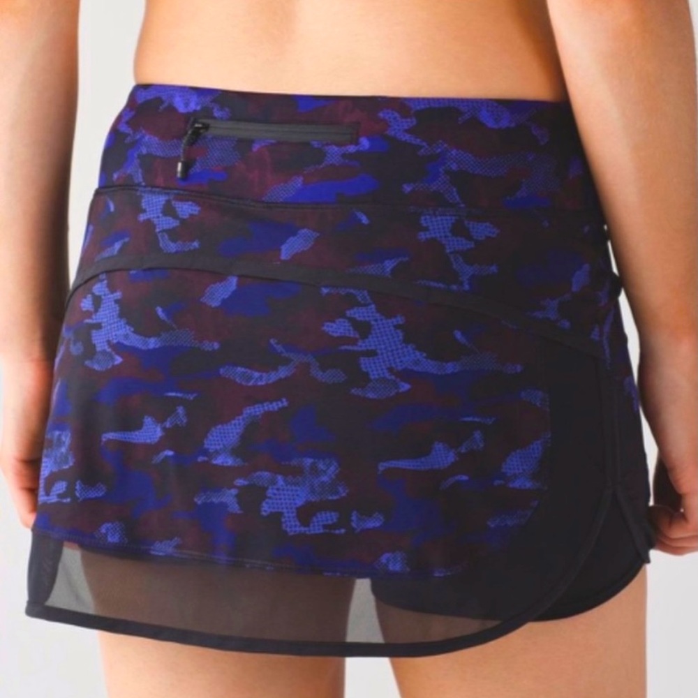 Lululemon Athletica Hotty Hot Skirt in Purple Camo